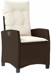 vidaXL Σέτ φαγητού για κήπο 7 pcs Καφέ συνθετικό ρατάν