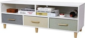 Stewehome Μοντέρνα μονάδα τηλεόρασης με ράφια από mdf Πολύχρωμο 1 YAS