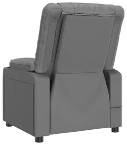 vidaXL Πολυθρόνα Μασάζ Γκρι από Συνθετικό Δέρμα
