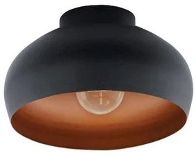 Eglo Mogano Μοντέρνα Μεταλλική Πλαφονιέρα Οροφής με Ντουί E27 σε Μαύρο χρώμα 28cm 900555