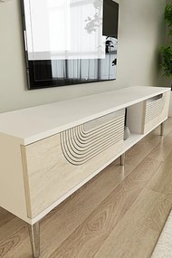 Stewehome Έπιπλο τηλεόρασης με ντουλάπι μοντέρνου στυλ 150x30x41 cm