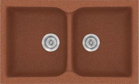 Kitchen Sink Sanitec Classic 340 Inset 78x50 cm Granite Terracotta