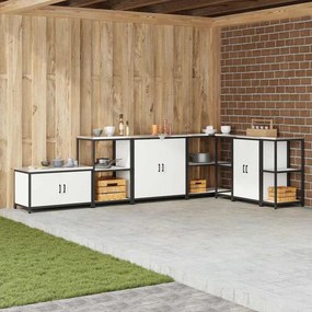 vidaXL Ράφι Κουζίνας HATTEM Λευκό 60 x 50 x 92 εκ Ατσάλι