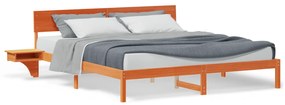 vidaXL Σκελετός Κρεβατιού Καφέ κεριού 200 x 200 cm Μασίφ ξύλο πεύκου