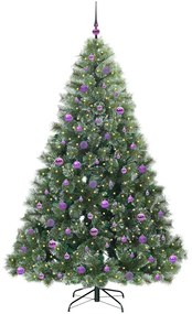 vidaXL Τεχνητό Χριστουγεννιάτικο Δέντρο Πράσινο 210 cm ΠΕ και PVC