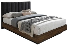 Κρεβάτι Boxy (Για Στρώμα 160x200cm) 211,5x165xH111,2cm Dark Grey 09-1236 Διπλό Μελαμίνη