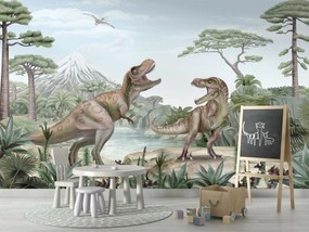 Terrific T-Rex Ταπετσαρια Τοιχου Πρασινο Επιθυμητη Διασταση