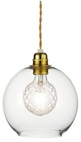 Φωτιστικό Οροφής Κρεμαστό V3643320CL 1ΧΕ27 Φ20ΧΗ120CM Pythia Clear Aca Decor Metal, Glass