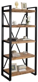 ΒΙΒΛΙΟΘΗΚΗ TURNER ΜΕΤΑΛΛΟ ΚΑΙ ΜΑΣΙΦ ΞΥΛΟ MANGO HM8188.11 80x45x186Υ εκ.