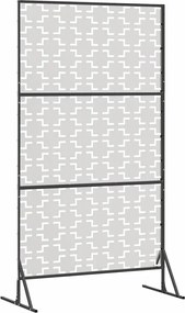 vidaXL Οθόνη Ιδιωτικότητας Γκρι 100 x 50 x 180 εκ. Ατσάλι