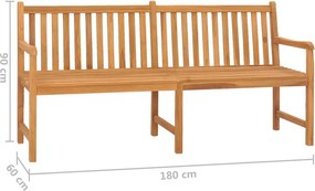 vidaXL Παγκάκι Κήπου 180 εκ. από Μασίφ Ξύλο Teak