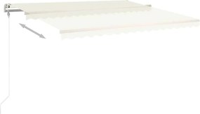 vidaXL Τέντα Συρόμενη Αυτόματη Κρεμ 450 x 300 εκ.