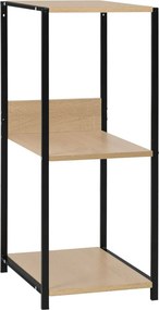 vidaXL Ραφιέρα Ίσια Μικρή Μαύρη/Δρυς 33,5x39,6x79,7 εκ. Επεξ. Ξύλο