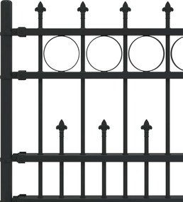 vidaXL Φράχτης Σπάικ Ρινγκ Μαύρο 200 x 130 εκ