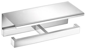 Χαρτοθήκη Διπλή με Καπάκι Sanco Valanio Chrome 18727-A03