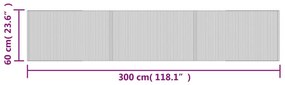 Χαλί Ορθογώνιο Καφέ 60 x 300 εκ. Μπαμπού - Καφέ