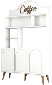 Ντουλάπι Kουζίνας Lyon 845HCT5816 120x35x202cm White Μοριοσανίδα, Μελαμίνη