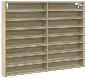 vidaXL Βιτρίνα Χρώμα Sonoma Δρυς 100x8,5x75 εκ. από Επεξεργασμένο Ξύλο