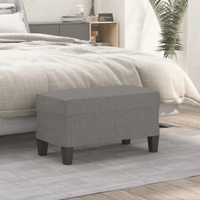 vidaXL Πάγκος Σκούρο Γκρι 70 x 35 x 41 εκ. Υφασμάτινος