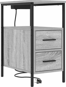 vidaXL Κομοδίνο 2 τεμ. Γκρίζο Σονομα 30 x 48 x 61 εκ