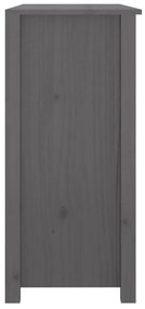 vidaXL Ντουλάπι Γκρι 100 x 35 x 74 εκ. από Μασίφ Ξύλο Πεύκου