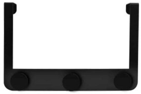 Κρεμάστρα Πόρτας 3 Θέσεων 05222.001 20cm Matte Black Metal, Plastic
