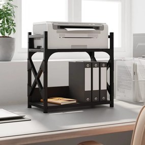 vidaXL Βάση Εκτυπωτή 2 Επιπέδων Μαύρη 40x20x40 εκ Επεξεργασμένο Ξύλο