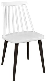 Καρέκλα Lavida ΕΜ139,21 43x48x77cm White-Black Μέταλλο,Πολυπροπυλένιο
