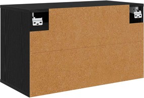 vidaXL Κρεμαστός θρανίο τηλεόρασης BORNE 69 x 33 x 40 εκ Μαύρη Δρυς