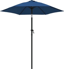vidaXL Ομπρέλα Μπλε 200 x 224 εκ. Αλουμινίου