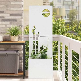 vidaXL Οθόνη Ιδιωτικότητας Κήπου Μαιανδρικό σχέδιο Λευκό 50 x 150 cm