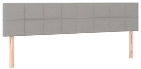 vidaXL Κρεβάτι Boxspring με Στρώμα &amp; LED Αν.Γκρι 180x200 εκ Υφασμάτινο