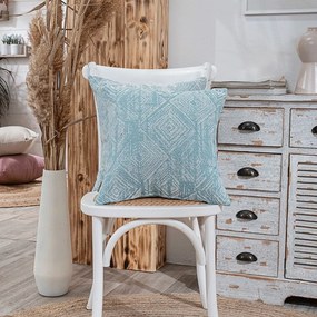 Μαξιλαροθήκη Διακοσμητική Izola 05 Blue Teoran 43X43 Cotton-Polyester