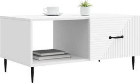 vidaXL Τραπεζάκι σαλονιού Λευκό 90 x 50 x 40 cm Επεξεργασμένο Ξύλο