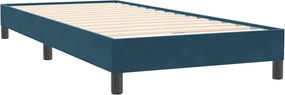 vidaXL Κρεβάτι Boxspring χωρίς Στρώμα Σκούρο Μπλε 80x220 εκ. Βελούδινο