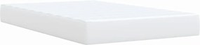 vidaXL Κρεβάτι Boxspring με Στρώμα Λευκό 120x190εκ.από Συνθετικό Δέρμα