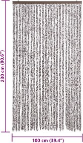 vidaXL Σήτα Εντόμων Καφέ / Μπεζ 100 x 230 εκ. από Σενίλ