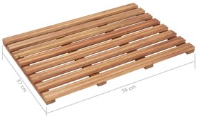 vidaXL Πατάκια Μπάνιου 2 τεμ. 56 x 37 εκ. από Μασίφ Ξύλο Ακακίας