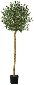 MarHome ΤΕΧΝΗΤΟ ΔΕΝΤΡΟ ΕΛΙΑΣ ΜΠΑΛΑ ΣΕ ΓΛΑΣΤΡΑ 160cm  04-24199
