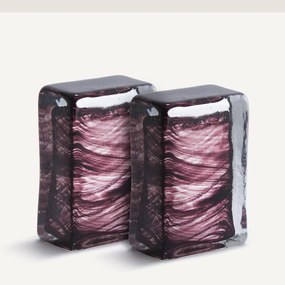 Σετ από 2 γυάλινα στηρίγματα βιβλίων, Diafani