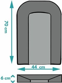 Αλλαξιέρα Looping BCLPC 70 x 44 x 6 cm PVC Λευκό