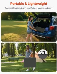 VEVOR 180cm Plastic Folding Table Portable Picnic Table Handle Indoor Outdoor