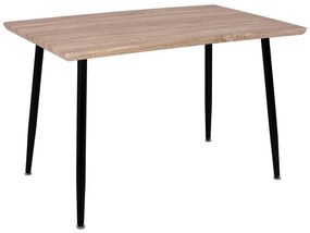 Τραπέζι Τραπεζαρίας PALOMA 120 Sonoma με Μαύρα πόδια 120x70x76,5 εκ. 120x70x76.5 εκ.