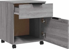 vidaXL Αρχειοθήκη Φορητή Γκρι sonoma45x38x54 εκ. Επεξ. Ξύλο με Ρόδες