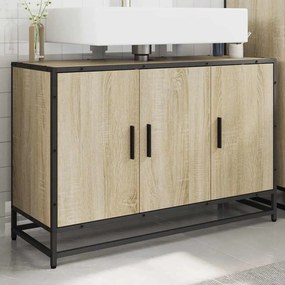 vidaXL Ντουλάπι Νιπτήρα Μπάνιου Sonoma Δρυς 90 x 33 x 60 εκ. από Τεχνητό Ξύλο