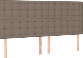 vidaXL Κρεβάτι Boxspring με Στρώμα Taupe 160x200 εκ. Υφασμάτινο