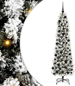 vidaXL Τεχνητό Χριστουγεννιάτικο Δέντρο με 300 LED Λευκό 180 cm