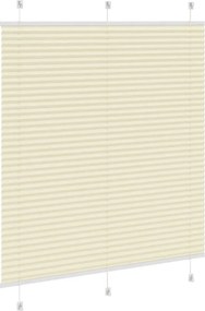 vidaXL Πλισέ περσίδα Κρέμα 115x100 cm Πλάτος υφάσματος 114,4 cm
