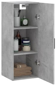 vidaXL Ντουλάπι Τοίχου Γκρι Σκυροδέματος 34,5 x 34 x 90 εκ.