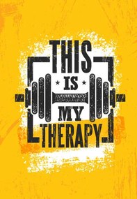 Εικονογράφηση This Is My Therapy. Fitness Muscle, subtropica